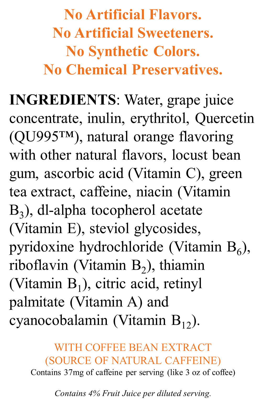 FRS Healthy Energy Orange Concentrate/ Case of Six 16.9 oz Bottles (Best-By 4/30/25)