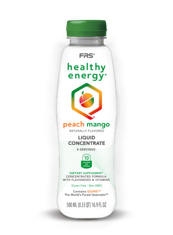 FRS Healthy Energy Peach Mango Concentrate 16.9 oz Bottle