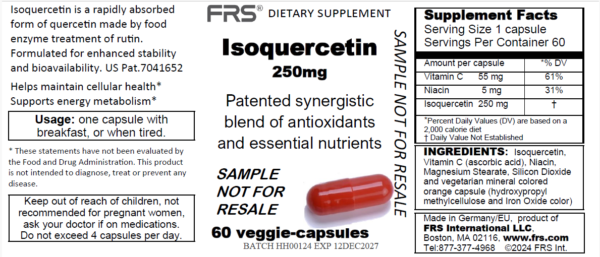 COMING SOON - NEW FORMULA WITH ISOQUERCETIN AND VITAMINS - 60 capsules per bottle