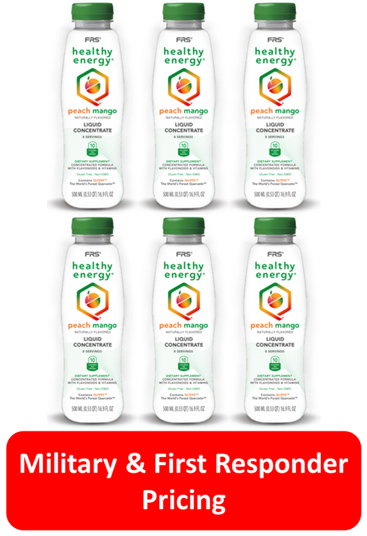 FRS Healthy Energy Peach Mango Concentrate/ Case of Six 16.9 oz Bottles MFR